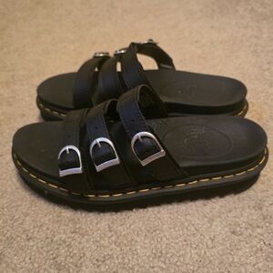 Dr. Martens Black Blaire Platform Sandals